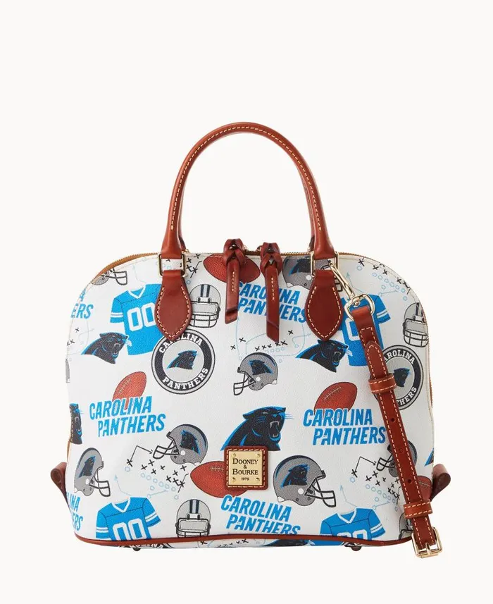 NFL Panthers Zip Zip Satchel Panthers Woman Dooney and Bourke Satchels