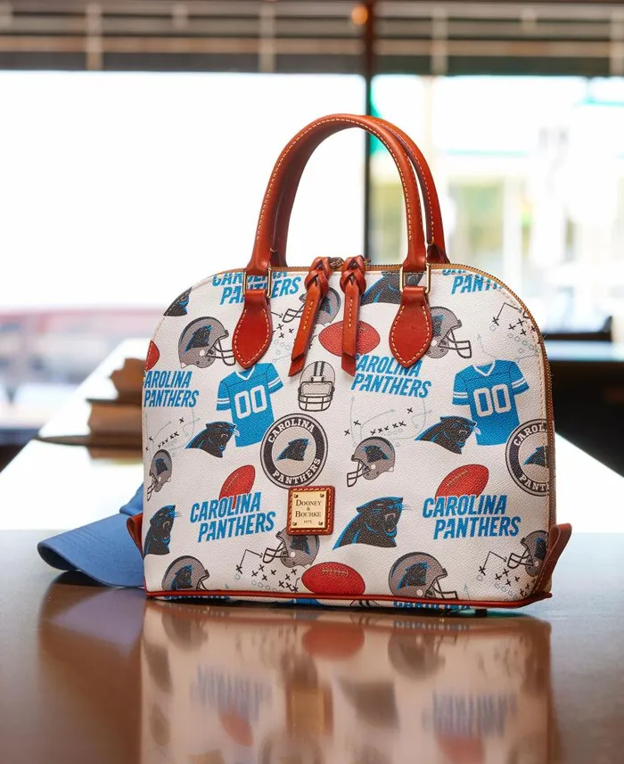 NFL Panthers Zip Zip Satchel Panthers Woman Dooney and Bourke Satchels NFL Panthers Zip Zip Satchel Panthers Woman Dooney and Bourke Satchels