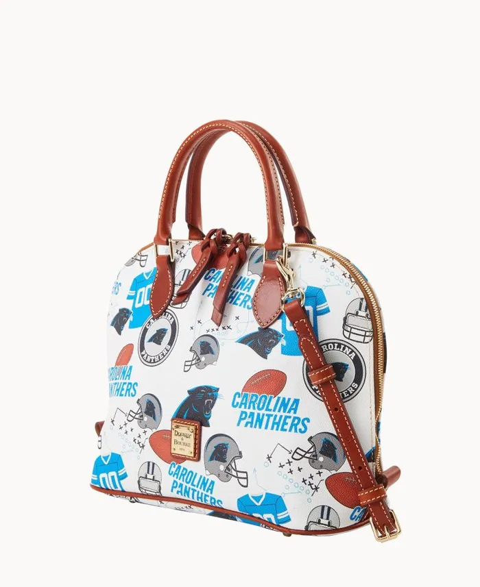 NFL Panthers Zip Zip Satchel Panthers Woman Dooney and Bourke Satchels NFL Panthers Zip Zip Satchel Panthers Woman Dooney and Bourke Satchels