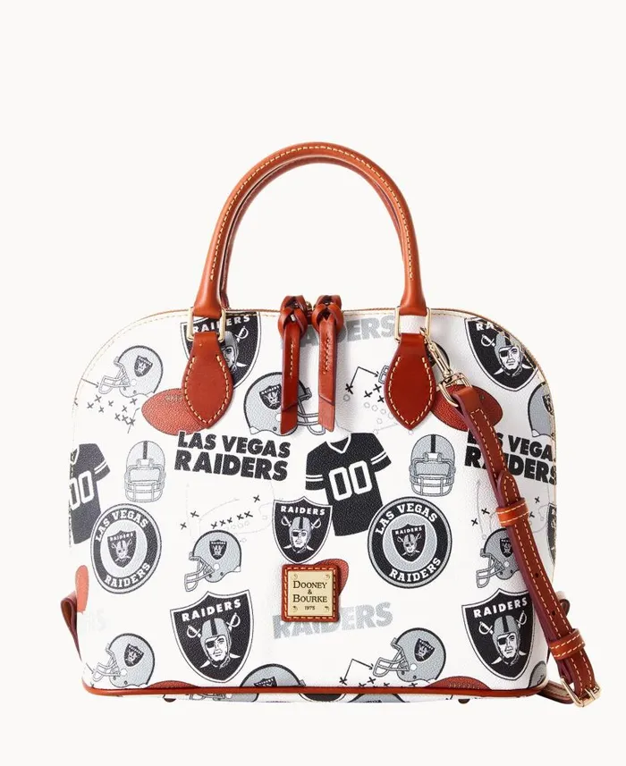 NFL Raiders Zip Zip Satchel Raiders Woman Dooney and Bourke Satchels