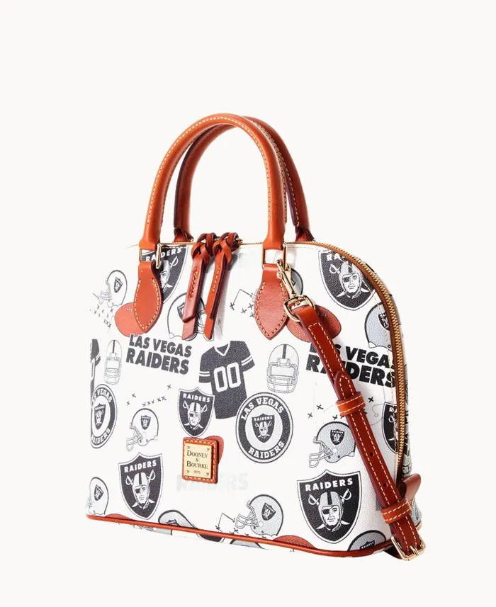 NFL Raiders Zip Zip Satchel Raiders Woman Dooney and Bourke Satchels NFL Raiders Zip Zip Satchel Raiders Woman Dooney and Bourke Satchels