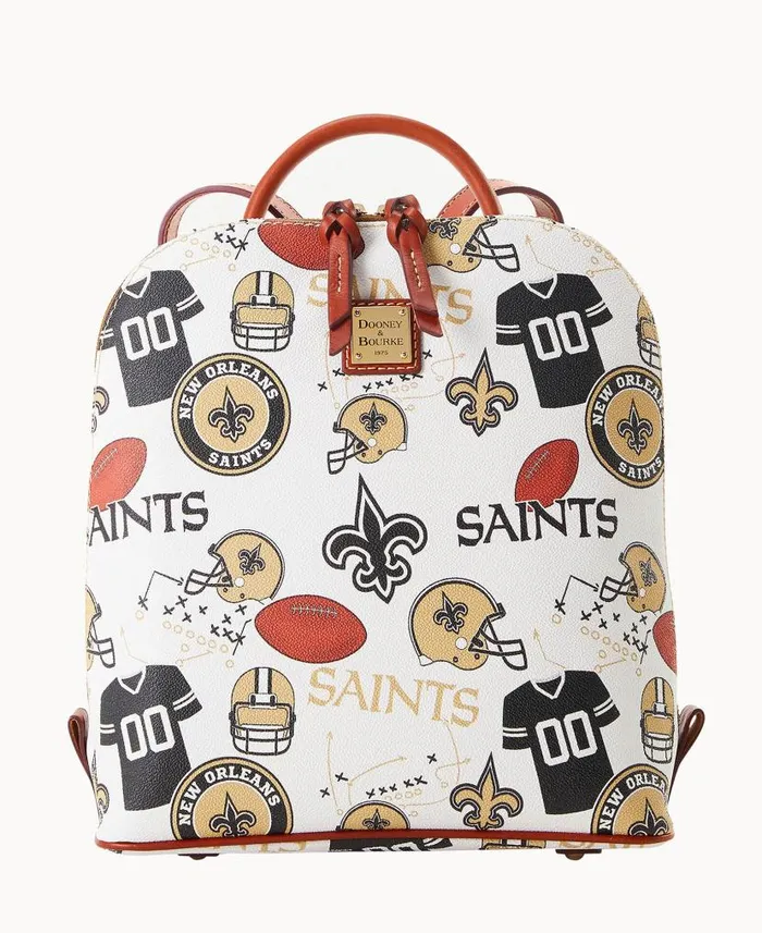 NFL Saints Zip Pod Backpack Saints Woman Dooney and Bourke Backpacks