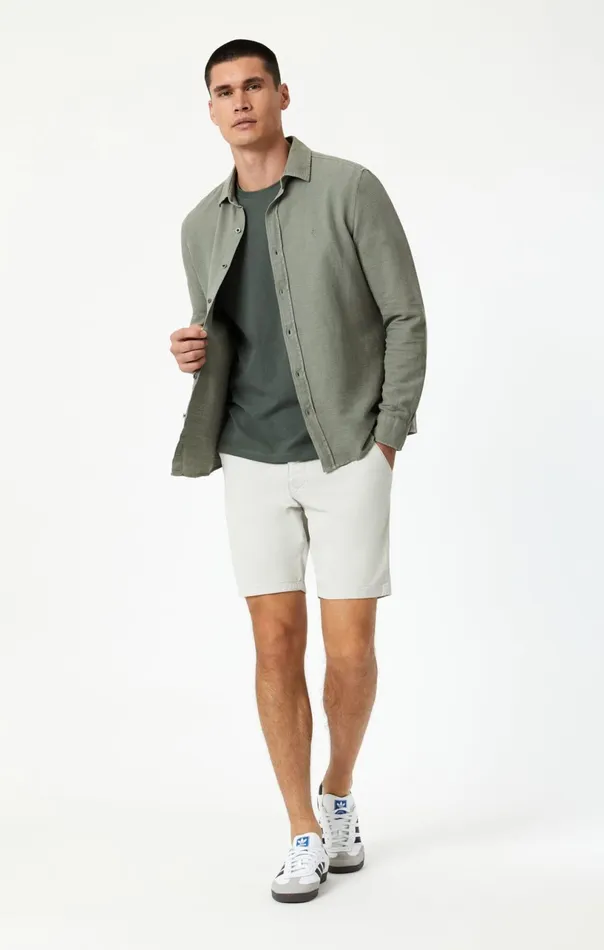 Noah Shorts In Oyster Mushroom Luxe Twill Men Mavi Jeans Shorts
