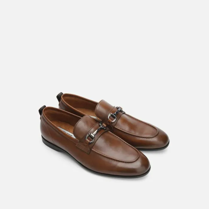 Nolan Bit Strap Solid Loafer Cognac Men Kenneth Cole Loafers