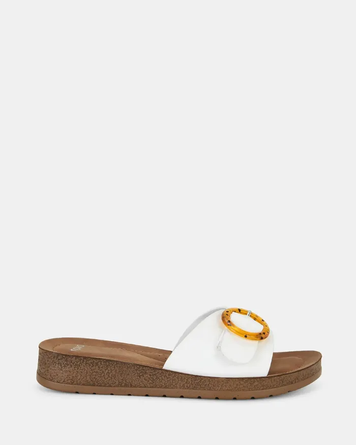 NOVO Shoes RAELEIGH WHITE Sandals Women Slides