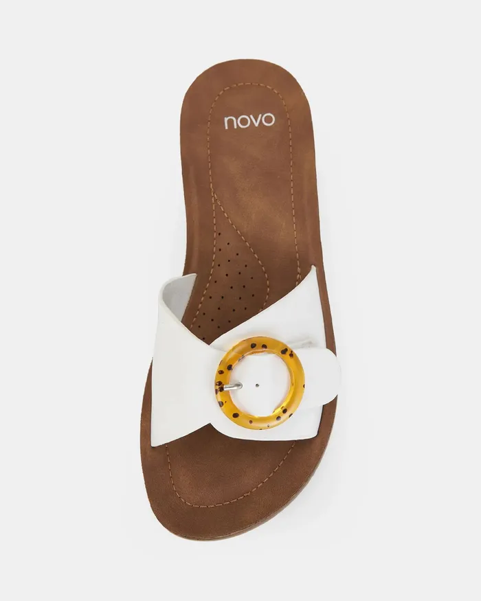 NOVO Shoes RAELEIGH WHITE Sandals Women Slides
