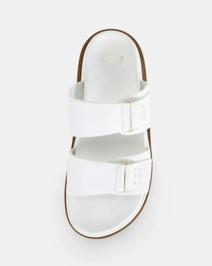 NOVO Shoes SANTENA WHITE Sandals Women Slides