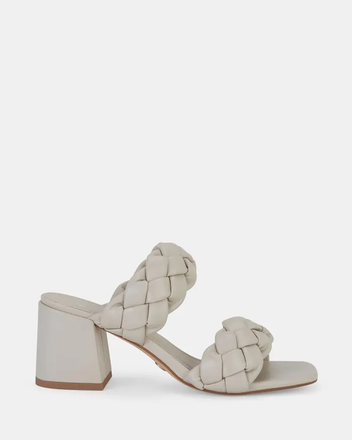 NOVO Shoes UGANDAN CREAM Heeled Sandals Women Block Heels