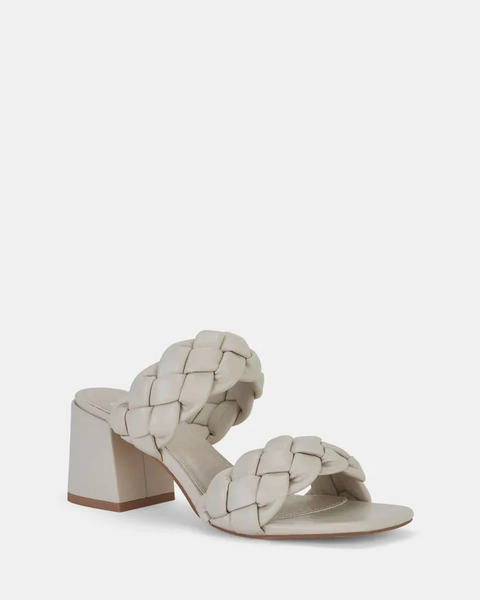 NOVO Shoes UGANDAN CREAM Heeled Sandals Women Block Heels