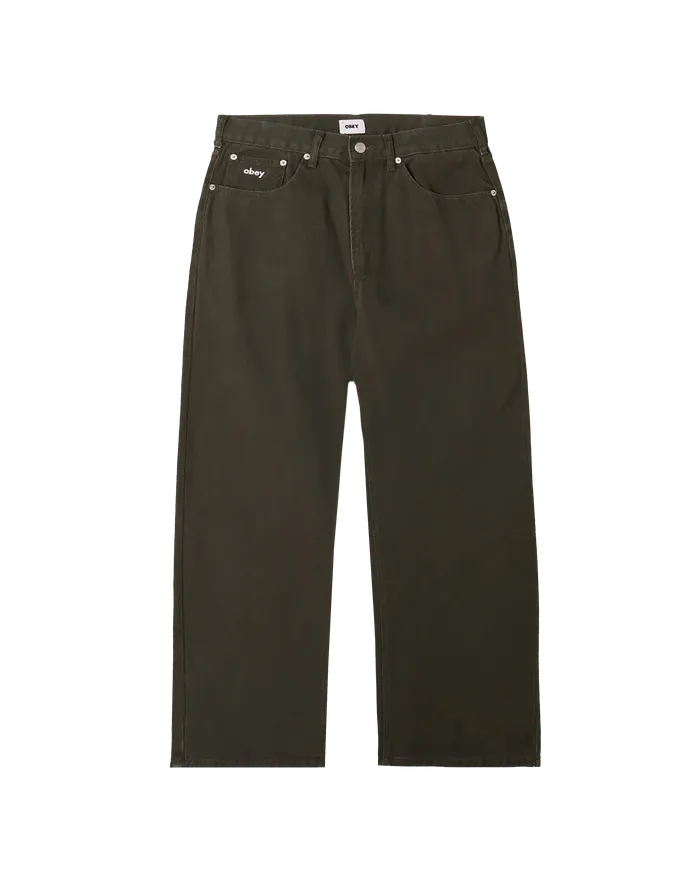OBEY Clothing BOTTOMS Men BIGWIG BAGGY DENIM Rosin Faded Wash