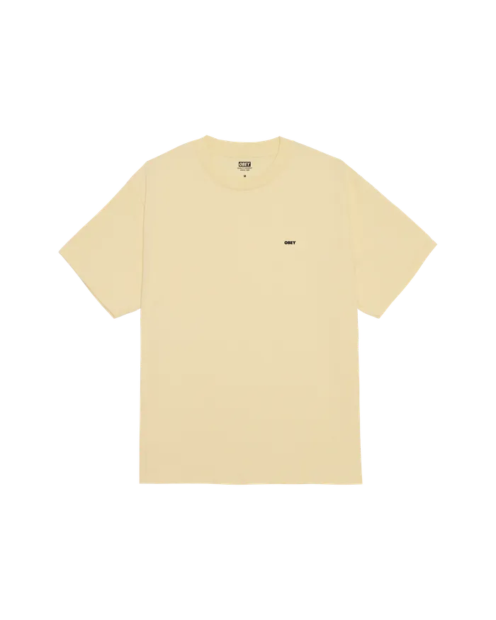 OBEY Clothing TSHIRTS Men ICON STENCIL FLAME CLASSIC TSHIRT Pale Yellow