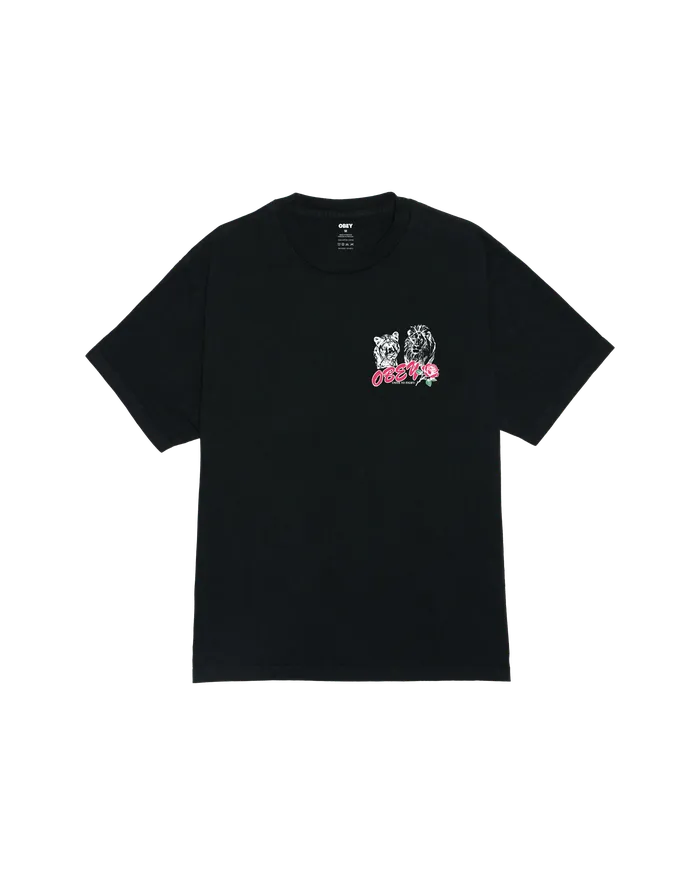 OBEY Clothing TSHIRTS Men UNITE and FIGHT PIGMENT TSHIRT Pigment True Vintage Black