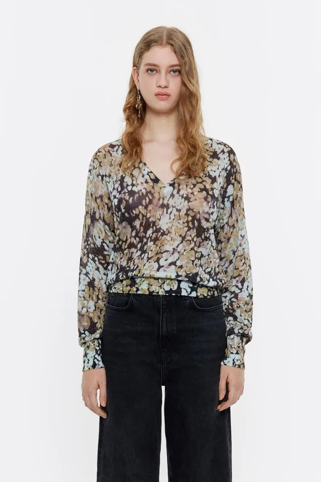 Ocher Lurex Leomimosa Sweater Leomimosa Ochre Women Bimba Y Lola Knitwear