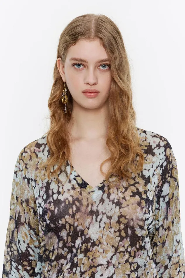 Ocher Lurex Leomimosa Sweater Leomimosa Ochre Women Bimba Y Lola Knitwear Ocher Lurex Leomimosa Sweater Leomimosa Ochre Women Bimba Y Lola Knitwear