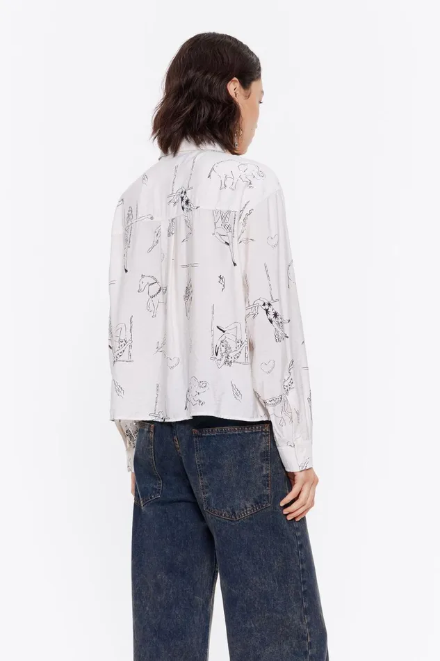Offwhite Circus Boxy Shirt Circus Off White Women Bimba Y Lola Shirts Offwhite Circus Boxy Shirt Circus Off White Women Bimba Y Lola Shirts