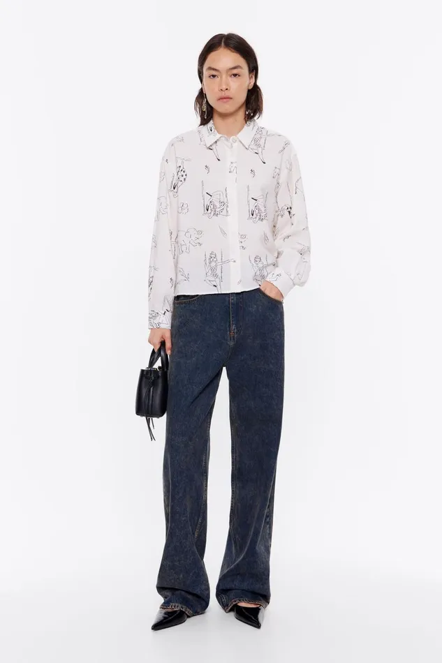 Offwhite Circus Boxy Shirt Circus Off White Women Bimba Y Lola Shirts Offwhite Circus Boxy Shirt Circus Off White Women Bimba Y Lola Shirts