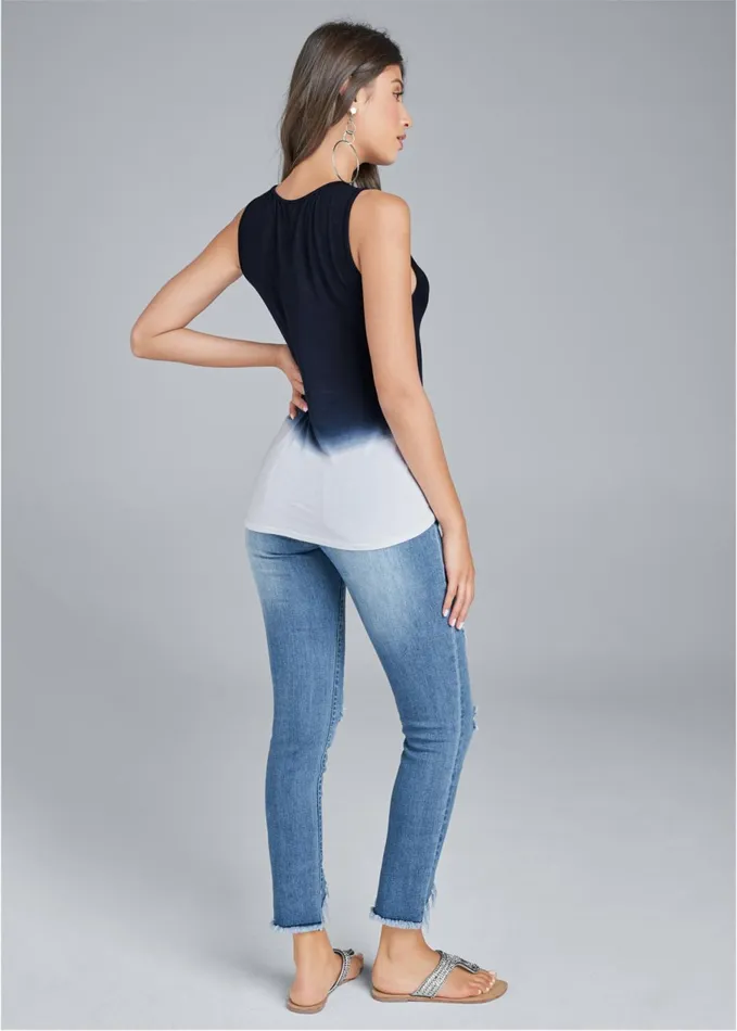 OMBRE STRAPPY TOP Navy Multi Women VENUS Casual Tops