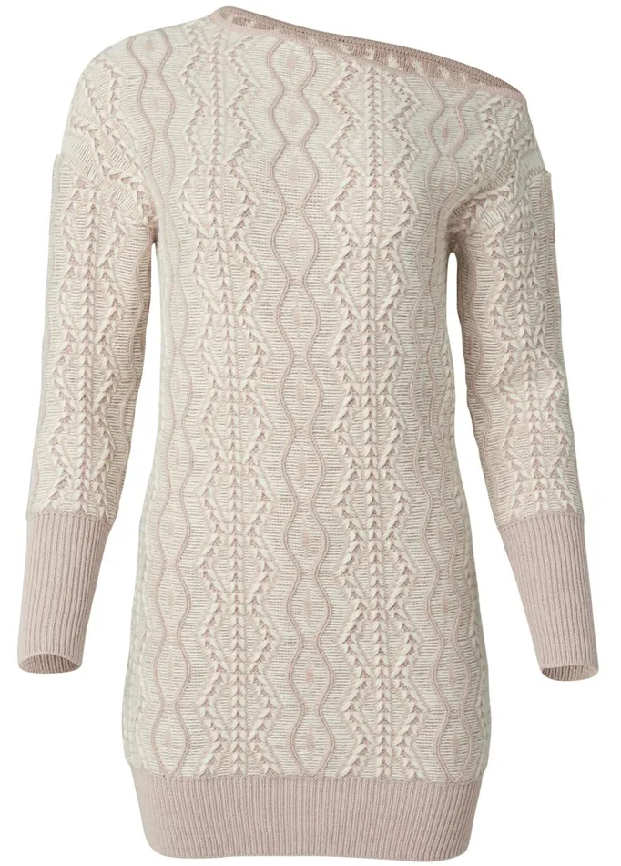 OneShoulder Sweater Dress Blush Multi Women VENUS Short Dresses