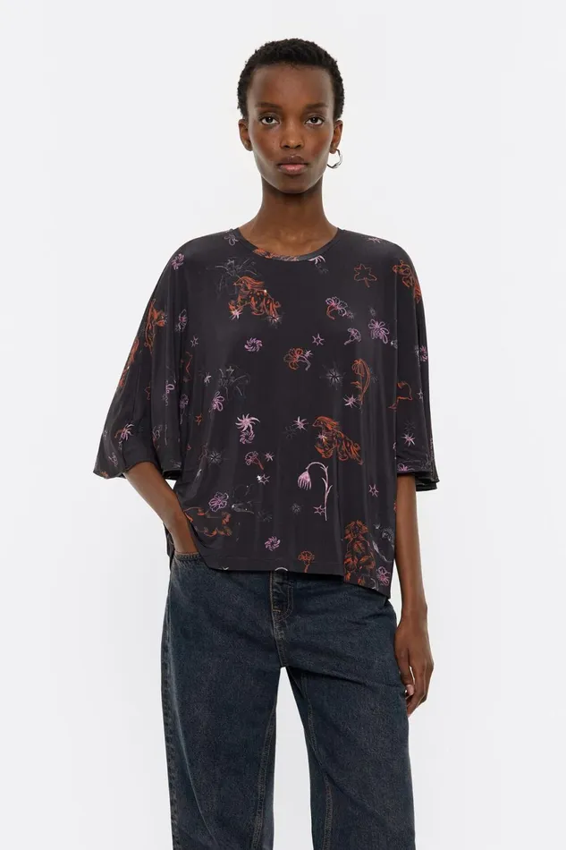 Orange Fantasy Viscose Tshirt Fantasy Orange Women Bimba Y Lola TShirts