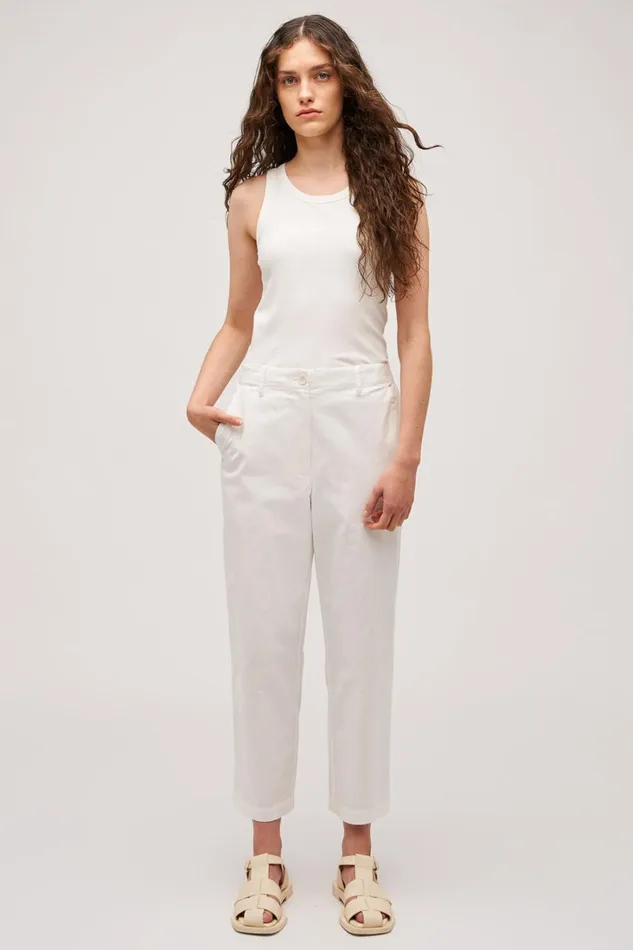 Oroton Arlo Carpenter Chino Antique White Women Pants Oroton Arlo Carpenter Chino Antique White Women Pants