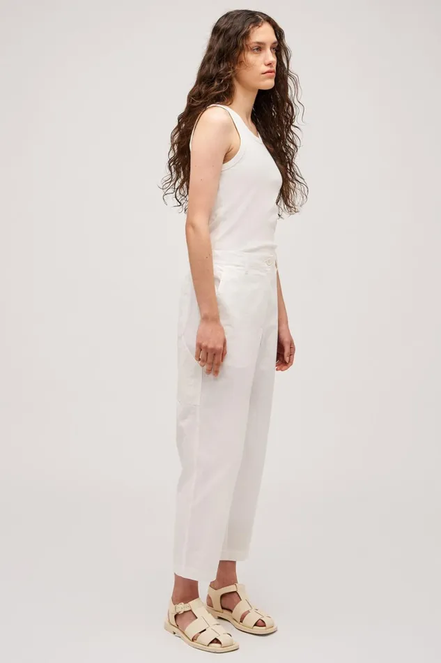 Oroton Arlo Carpenter Chino Antique White Women Pants Oroton Arlo Carpenter Chino Antique White Women Pants