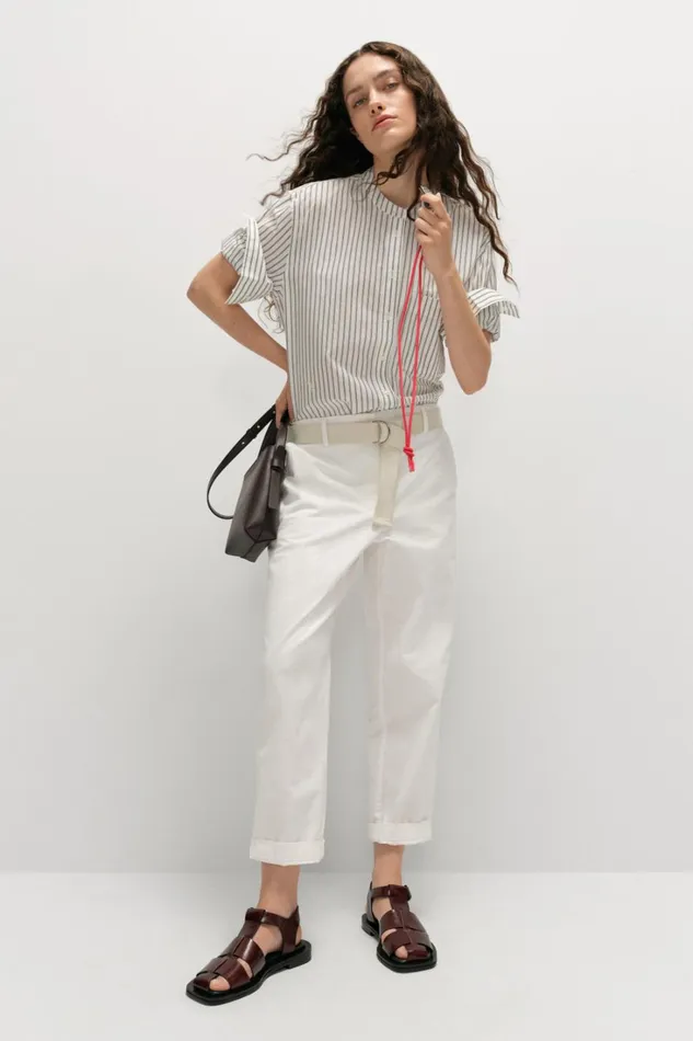 Oroton Arlo Carpenter Chino Antique White Women Pants Oroton Arlo Carpenter Chino Antique White Women Pants