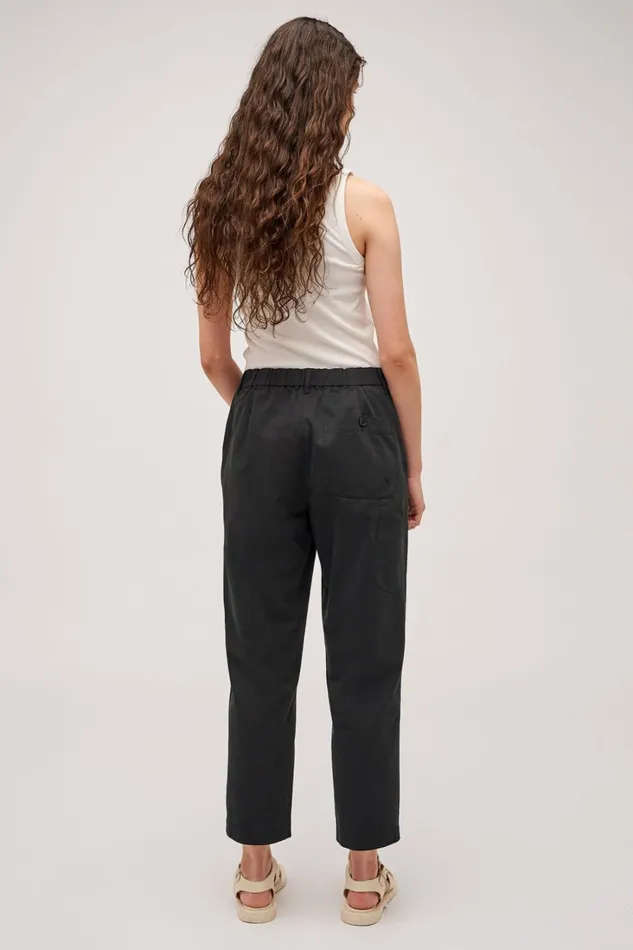 Oroton Arlo Carpenter Chino Washed Black Women Pants Oroton Arlo Carpenter Chino Washed Black Women Pants