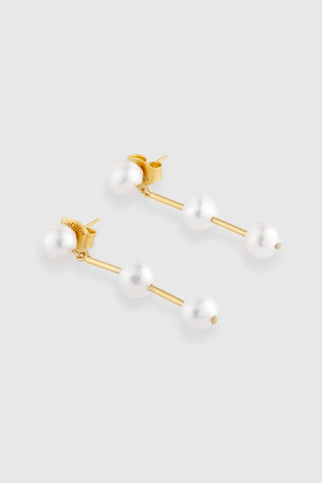 Oroton Asta Long Drop Earrings Worn Goldpearl Women Jewellery Oroton Asta Long Drop Earrings Worn Goldpearl Women Jewellery
