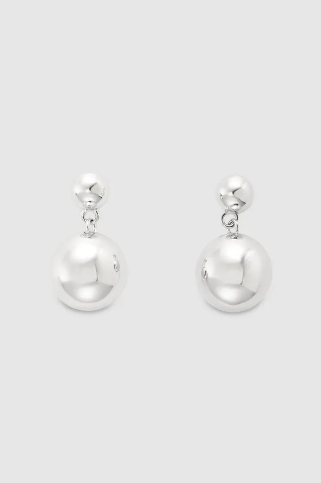 Oroton Bonnie Bead Drop Earrings Silver Women Jewellery