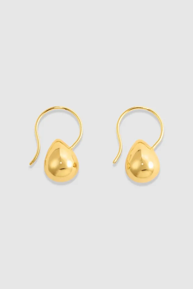 Oroton Bonnie Tear Drop Bead Earrings 18k Gold Women Jewellery