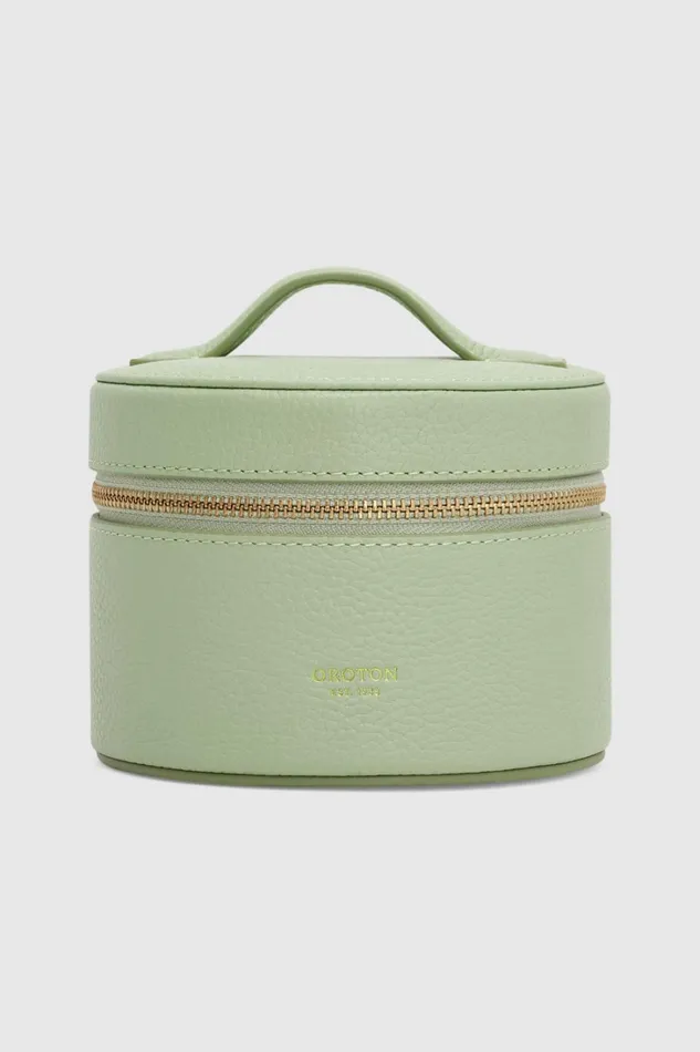 Oroton Jemima Round Travel Jewellery Box Agave Women Jewellery Cases