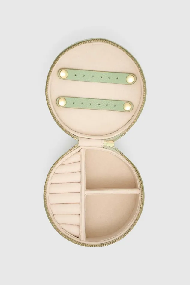 Oroton Jemima Round Travel Jewellery Box Agave Women Jewellery Cases Oroton Jemima Round Travel Jewellery Box Agave Women Jewellery Cases
