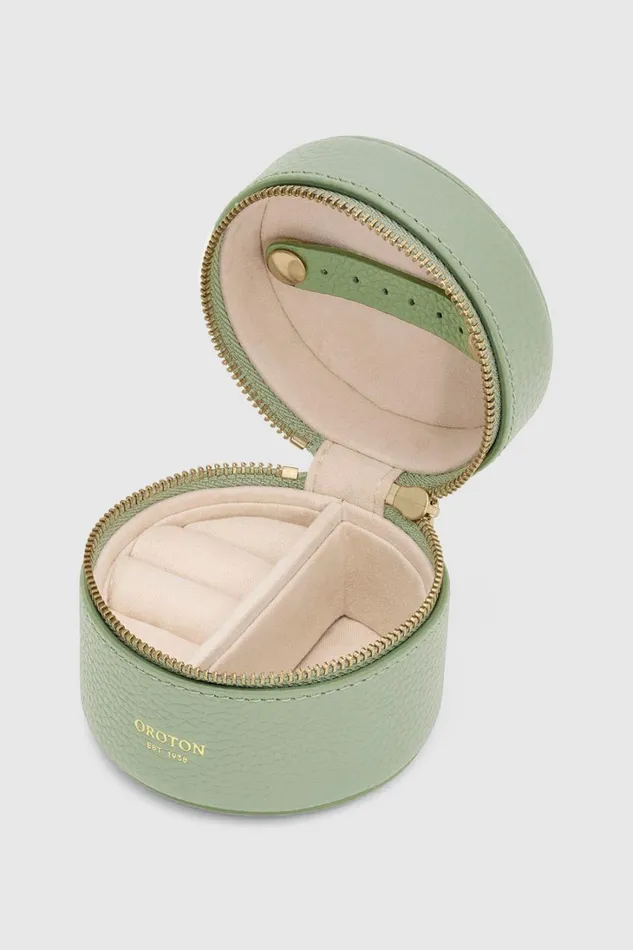 Oroton Jemima Round Travel Jewellery Box Agave Women Jewellery Cases Oroton Jemima Round Travel Jewellery Box Agave Women Jewellery Cases