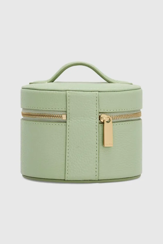 Oroton Jemima Round Travel Jewellery Box Agave Women Jewellery Cases Oroton Jemima Round Travel Jewellery Box Agave Women Jewellery Cases