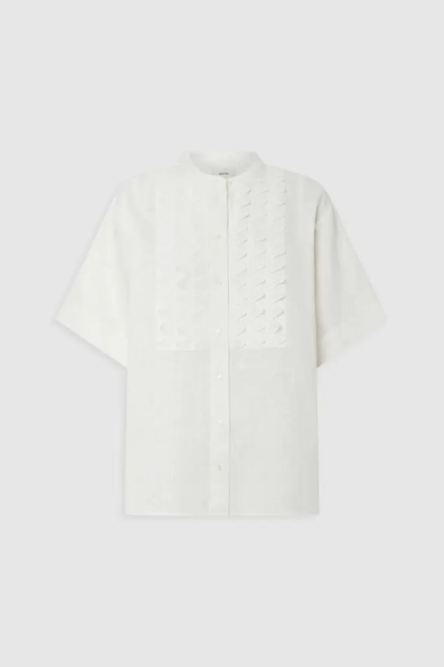 Oroton Lace Trim Smock Top White Women Tops