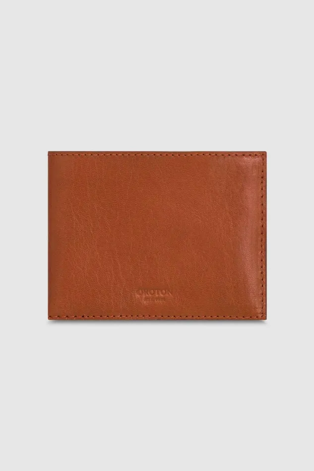 Oroton Marcus Veg 8 Credit Card Wallet Whiskey WomenMen Wallets