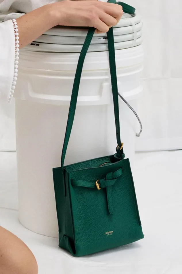 Oroton Margot Tiny Bucket Bag Studio Green Women Crossbody Oroton Margot Tiny Bucket Bag Studio Green Women Crossbody