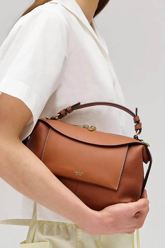 Oroton Mica Small Bowler Brandy Women Shoulder Oroton Mica Small Bowler Brandy Women Shoulder