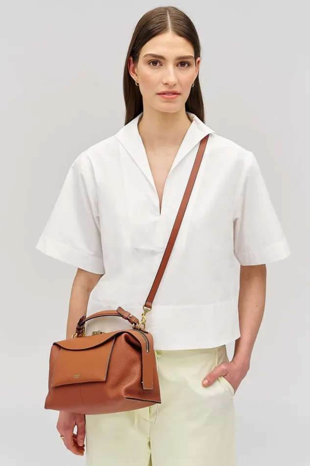 Oroton Mica Small Bowler Brandy Women Shoulder Oroton Mica Small Bowler Brandy Women Shoulder