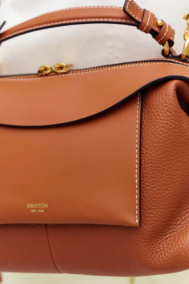 Oroton Mica Small Bowler Brandy Women Shoulder Oroton Mica Small Bowler Brandy Women Shoulder