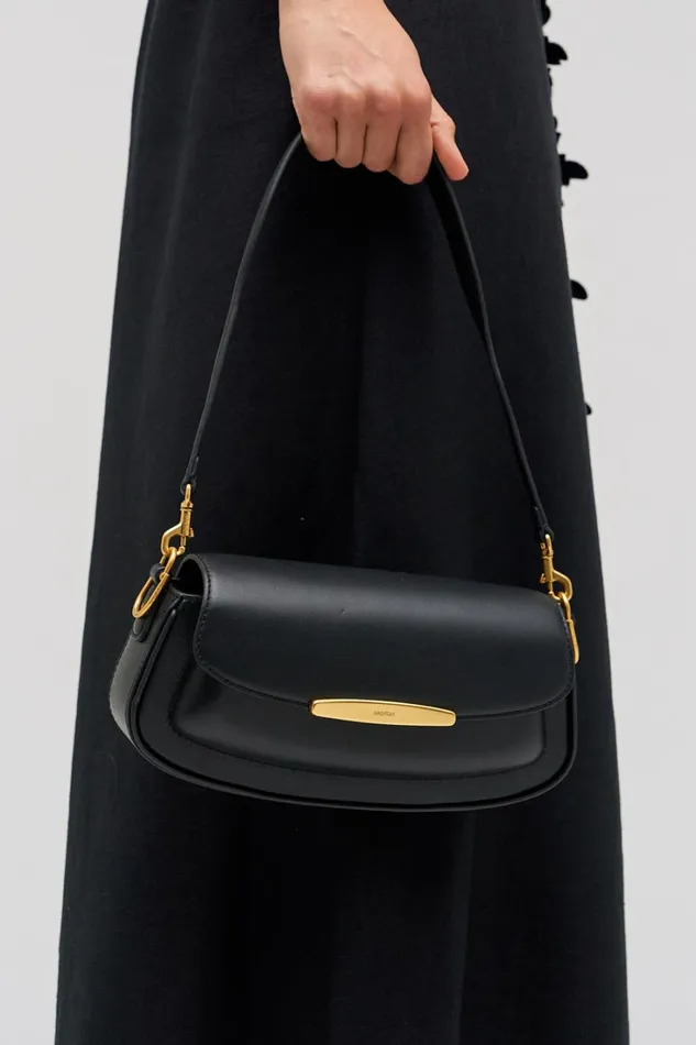 Oroton Nelle Baguette Black Women Mini Bags Oroton Nelle Baguette Black Women Mini Bags