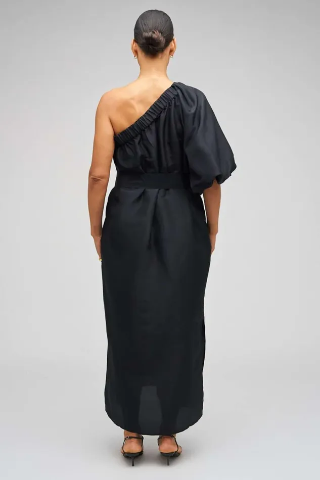 Oroton One Shoulder Dress Black Women Dresses Oroton One Shoulder Dress Black Women Dresses