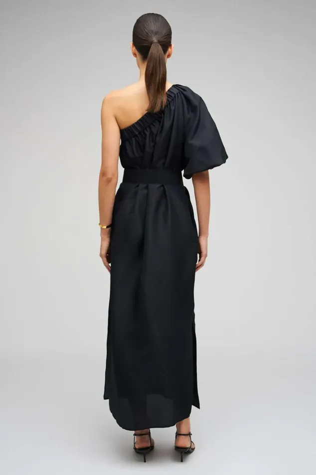 Oroton One Shoulder Dress Black Women Dresses Oroton One Shoulder Dress Black Women Dresses
