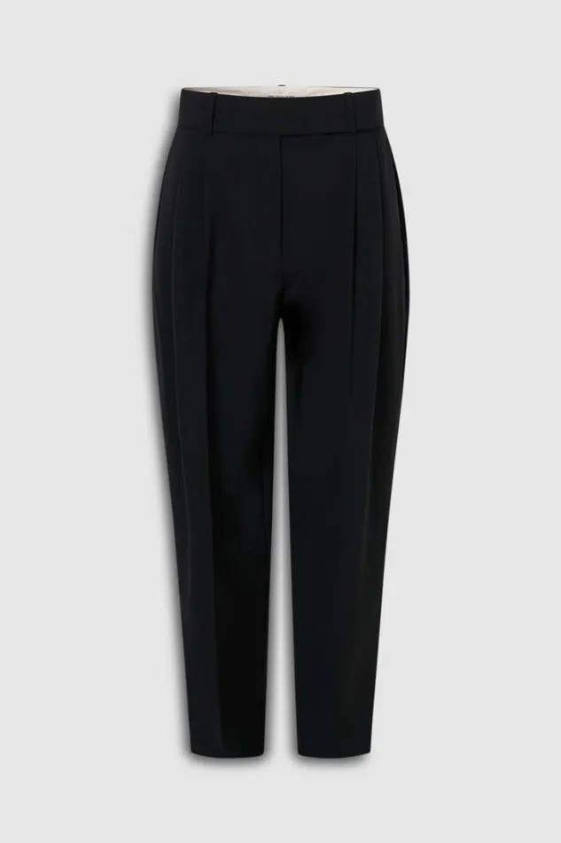 Oroton Pleat Pant Black Women Pants