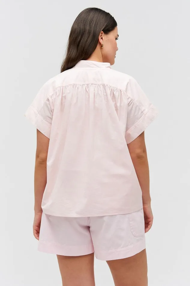 Oroton Rae Gathered Smock Palest Pink Women Tops Oroton Rae Gathered Smock Palest Pink Women Tops