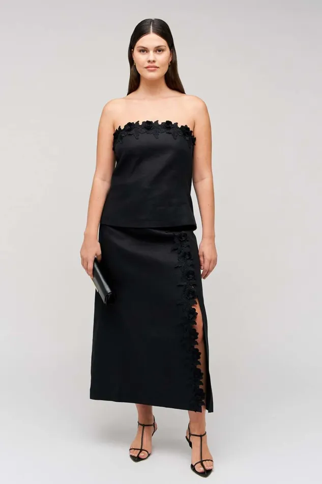 Oroton Rosebud Lace Skirt Black Women Skirts Oroton Rosebud Lace Skirt Black Women Skirts