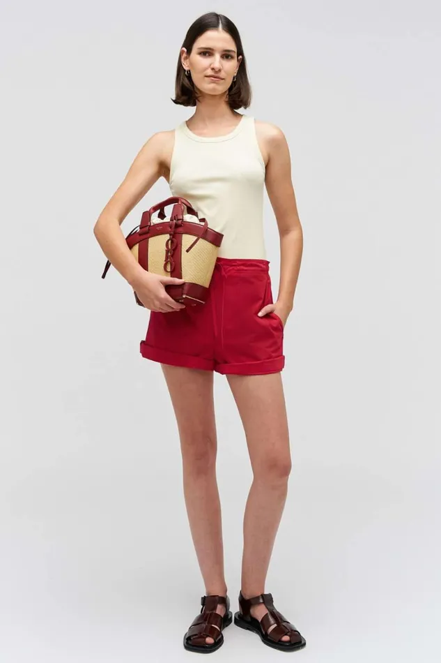 Oroton Teddy Poplin Boxer Market Red Women Shorts Oroton Teddy Poplin Boxer Market Red Women Shorts