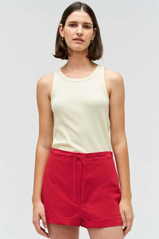 Oroton Teddy Poplin Boxer Market Red Women Shorts Oroton Teddy Poplin Boxer Market Red Women Shorts