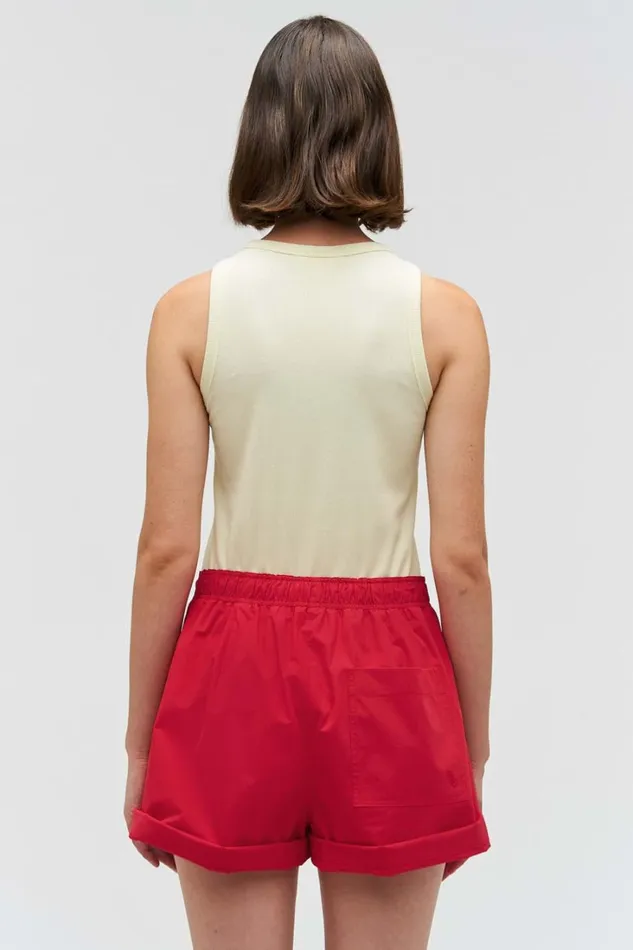 Oroton Teddy Poplin Boxer Market Red Women Shorts Oroton Teddy Poplin Boxer Market Red Women Shorts
