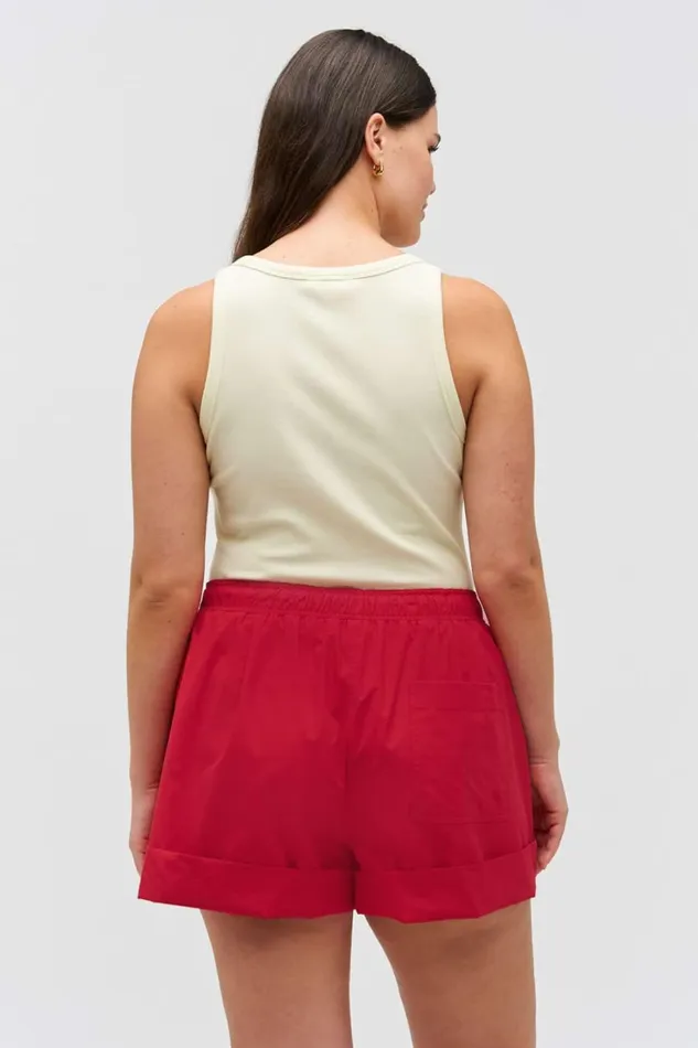 Oroton Teddy Poplin Boxer Market Red Women Shorts Oroton Teddy Poplin Boxer Market Red Women Shorts